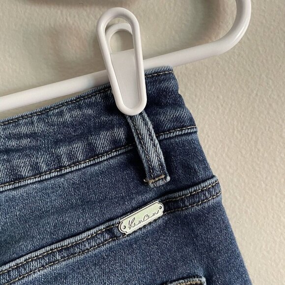 KanCan 28 Distressed Split Frayed Hem Signature Kurvy Ultra High Rise Ankle Jean - Picture 10 of 13